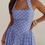 Thumbnail: Sammi Halter Dress - Periwinkle/Lemon Polka