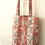 Thumbnail: Tote bag in pink with roses print