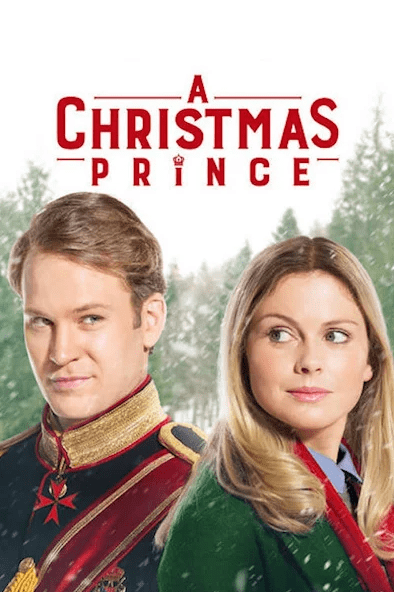 The cover of A Christmas Prince shows Amber and the prince against a snowy background.
