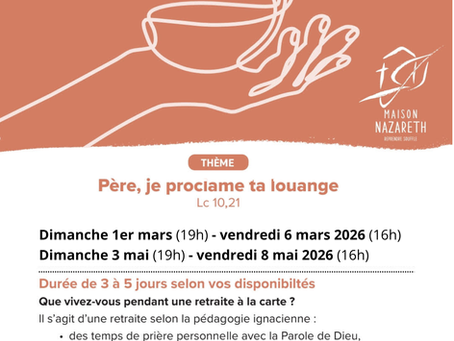 Prochaines retraites à la carte