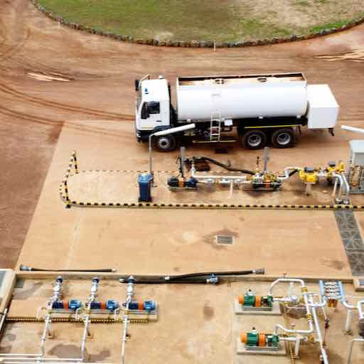 Tanker distributing bioethanol and renewable fuel in Africa
