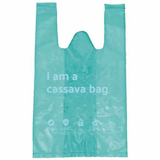 Biodegradable bioplastic bag made from cassava