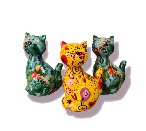 Porte-lunettes En Forme De Chat En Fer - Support Décoratif Noir Et Jaune Pour Bureau Ou Maison (9x4x12 Cm)