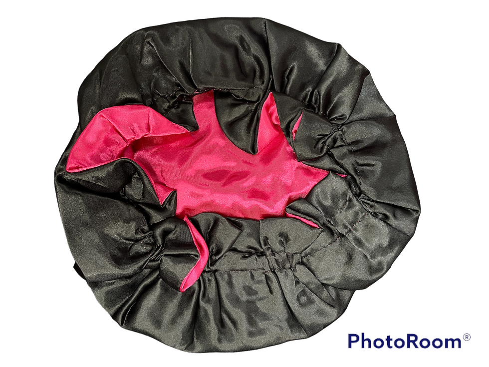 Thumbnail: Kids Black and Pink Bonnet