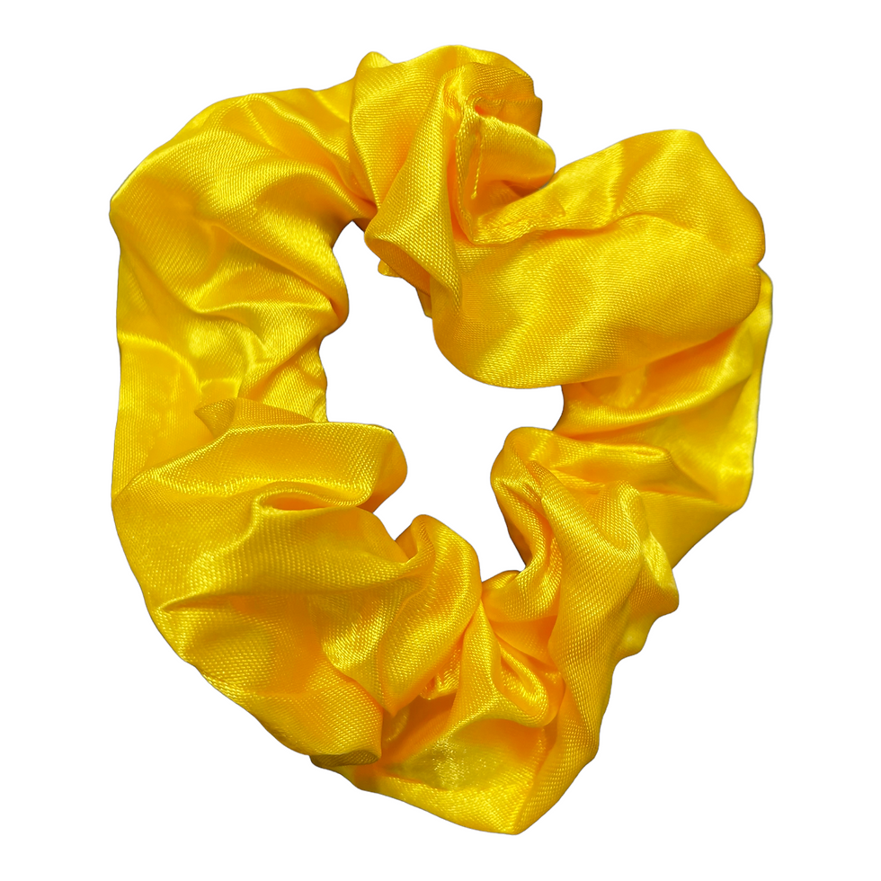 Thumbnail: Yellow Satin Scrunchies