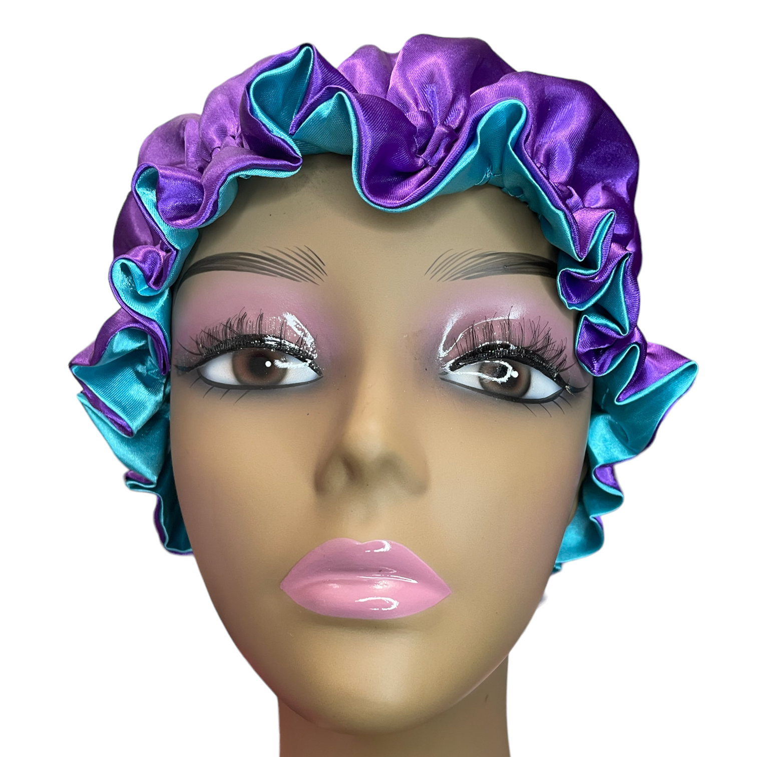 Kids Purple and Teal Bonnet