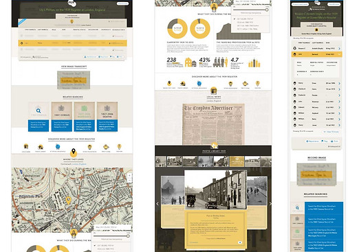 Find My Past 1939 Register Final Design Concepts