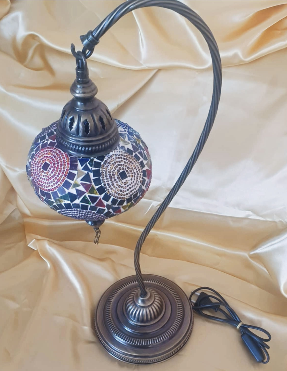 Mozaikos Dekorációs Asztali Lámpa