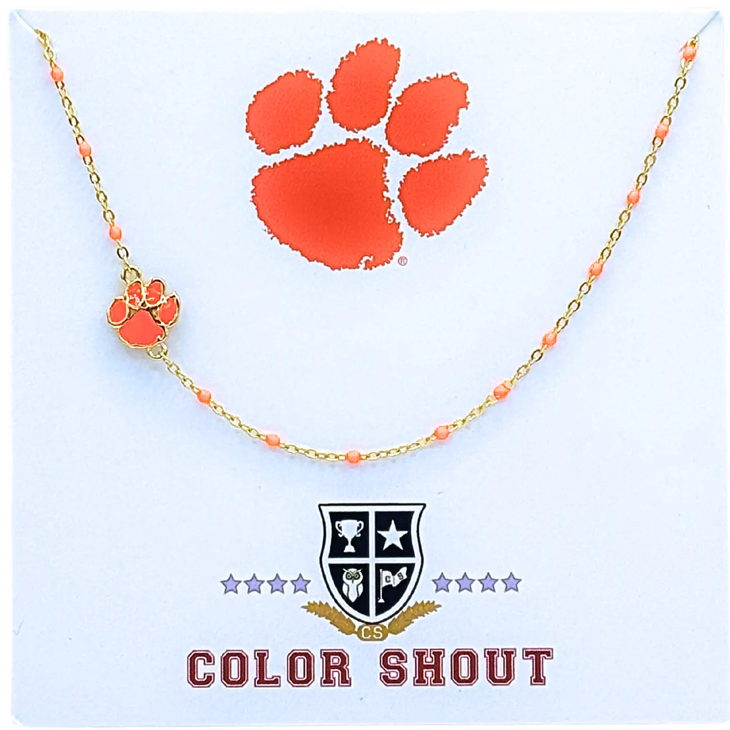Colleges - Side Set Enamel Bead Necklace