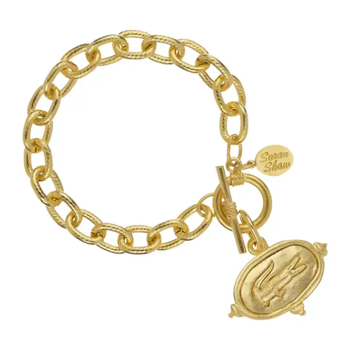 Thumbnail: Susan Shaw Gold Italian Intaglio Bracelet