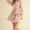 Thumbnail: Floral Embroidery Button Down Flared Mini Dress