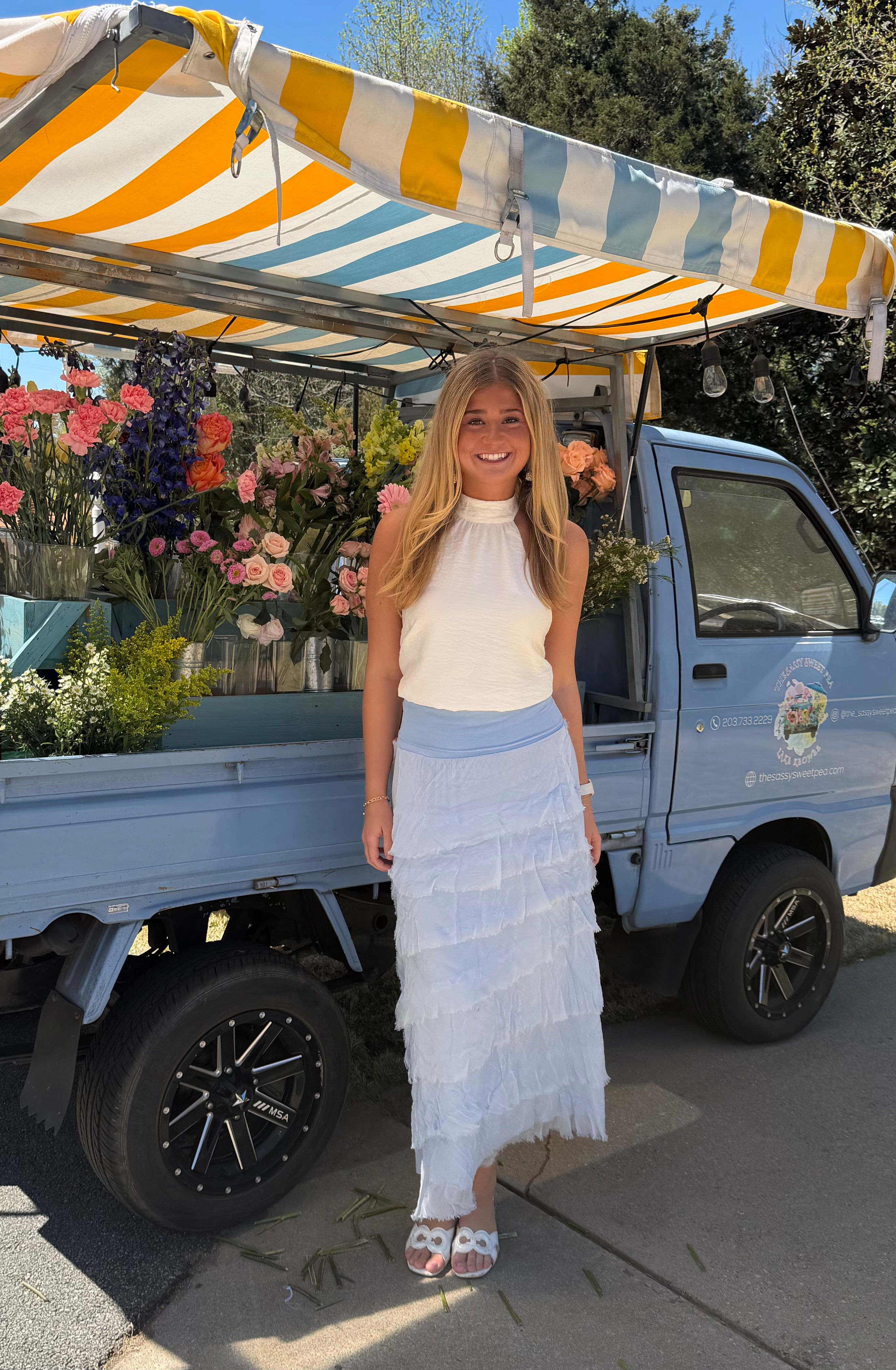 Elisa Silk Ruffle Skirt