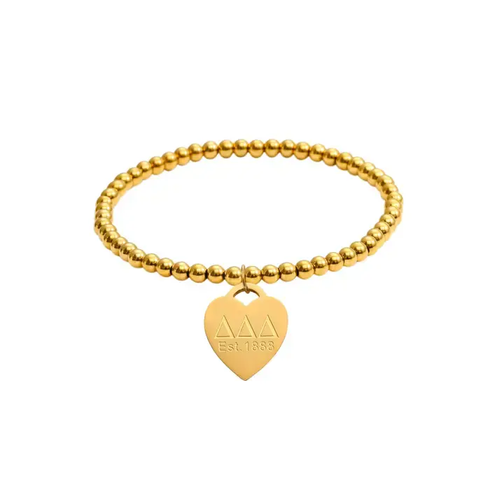 Thumbnail: Bead Bracelet: Heart Tag