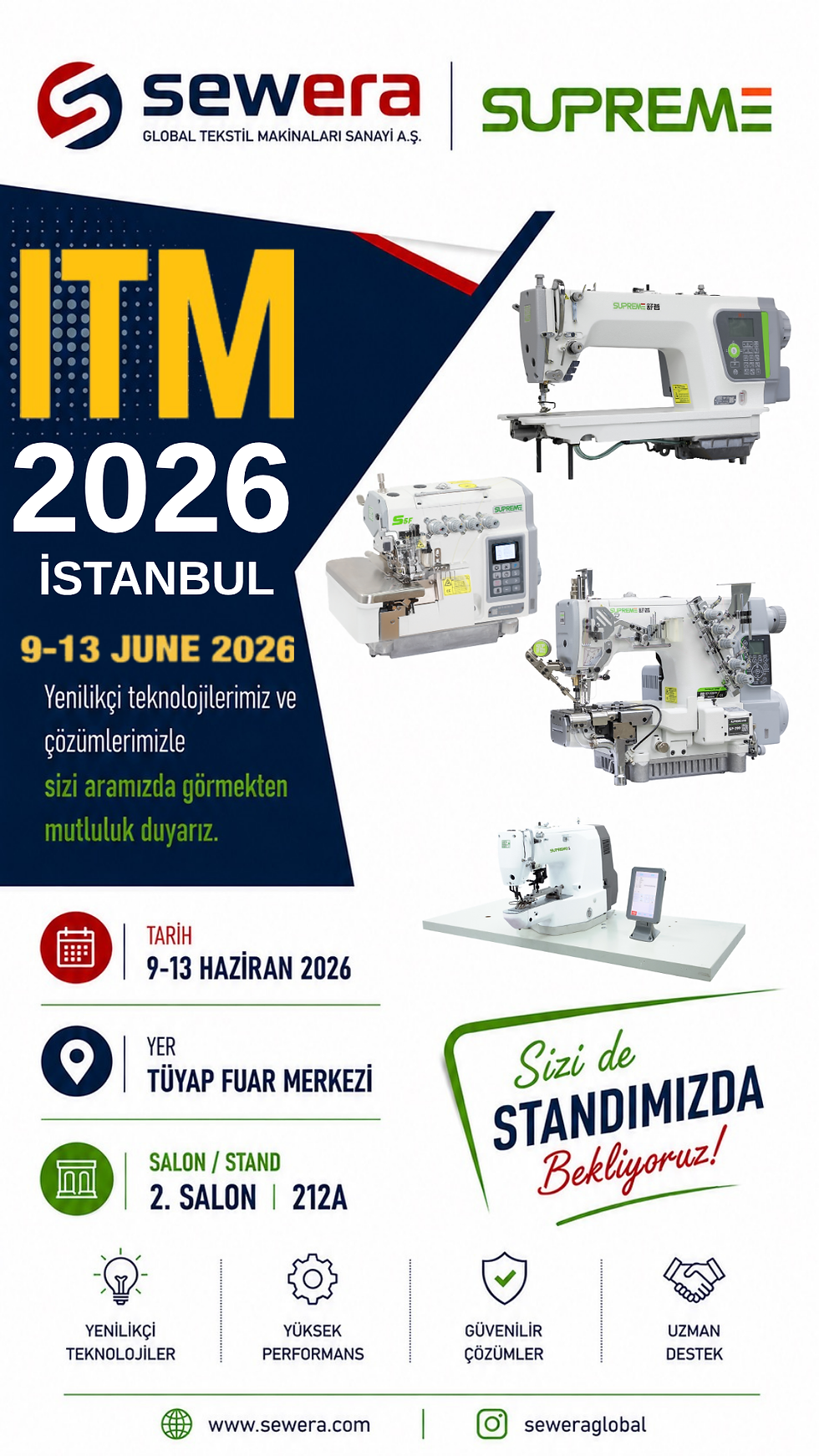 ITM 2026 Uluslararası Tekstil Makineleri Fuarı'nda Yerimizi Alıyoruz