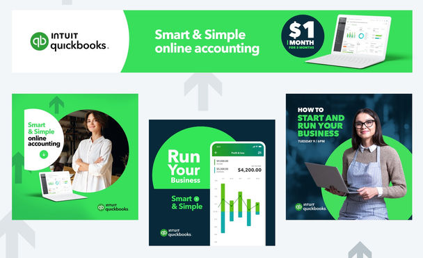 Intuit QuickBooks - Smart & Simple Online Accounting / Graphic Design, High Impact Presentations, Advertising, Social Media, 2D and 3D animations, Visual Identity and Branding
