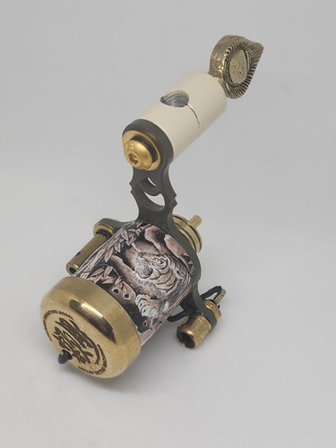 【ストローク:2.5-4mm】Hori Hui タトゥーマシン 高精度 真鍮製 Hori gaku Signature Model - Ltd. Edition | houjutattoomachines