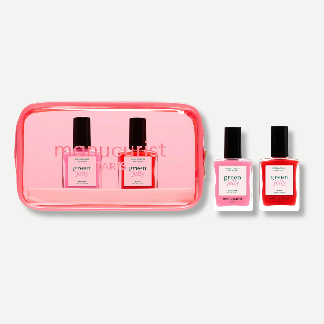 Manucurist Green™ Jelly Nail Polish Duo Set with Mini Pouch + Charm