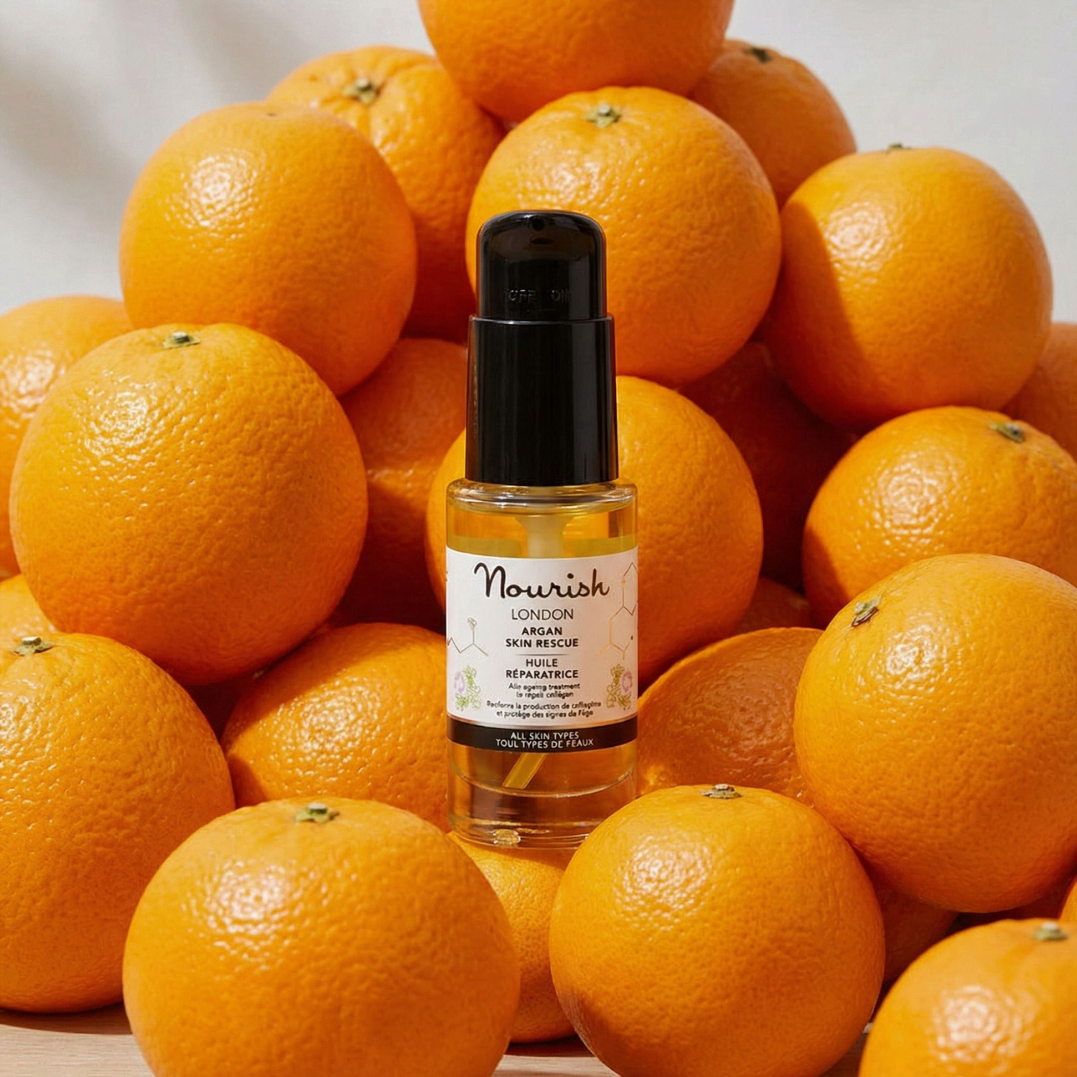 Nourish London Argan Skin Rescue Face Oil with Abyssinian & Vitamin C 30ml