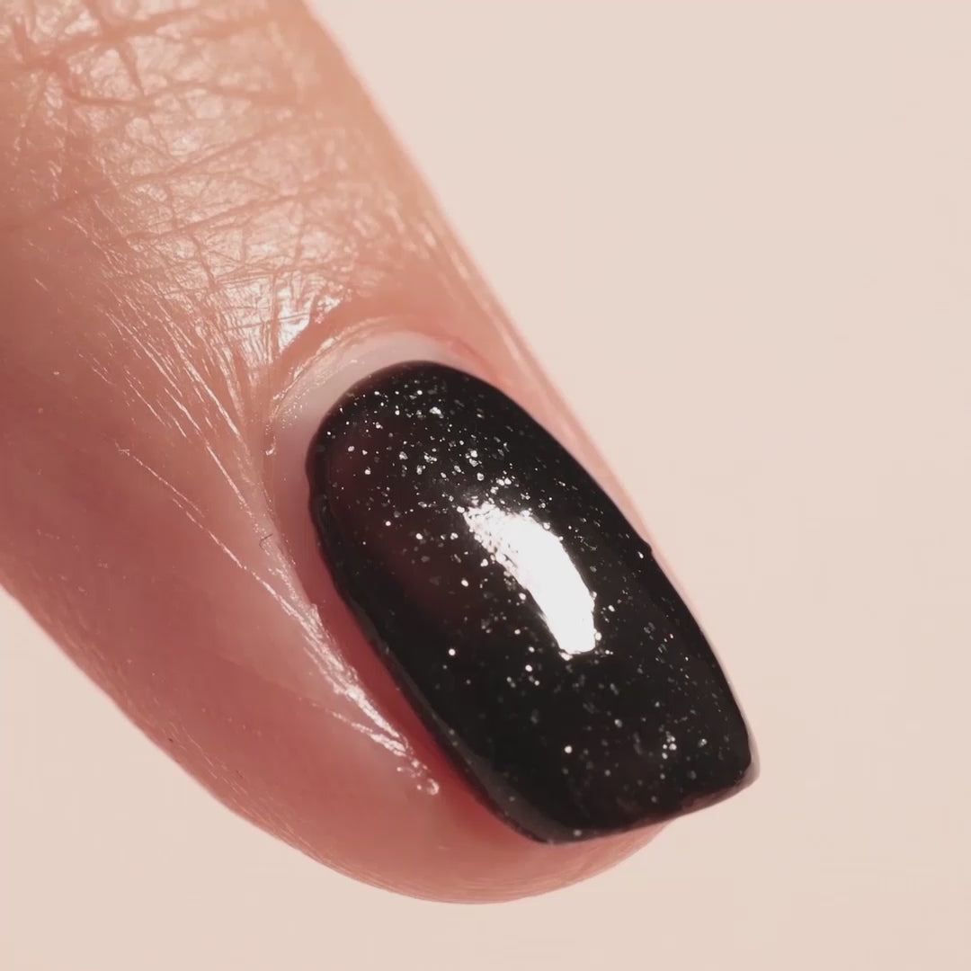 Manucurist Green™: Sparks Black Glitter Natural Nail Polish 15ml