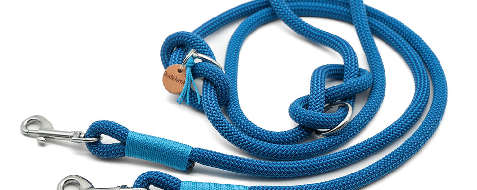 Rope leash - Aqua
