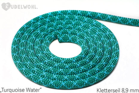 Kletterseil in 8,9 mm Stärke in Türkis