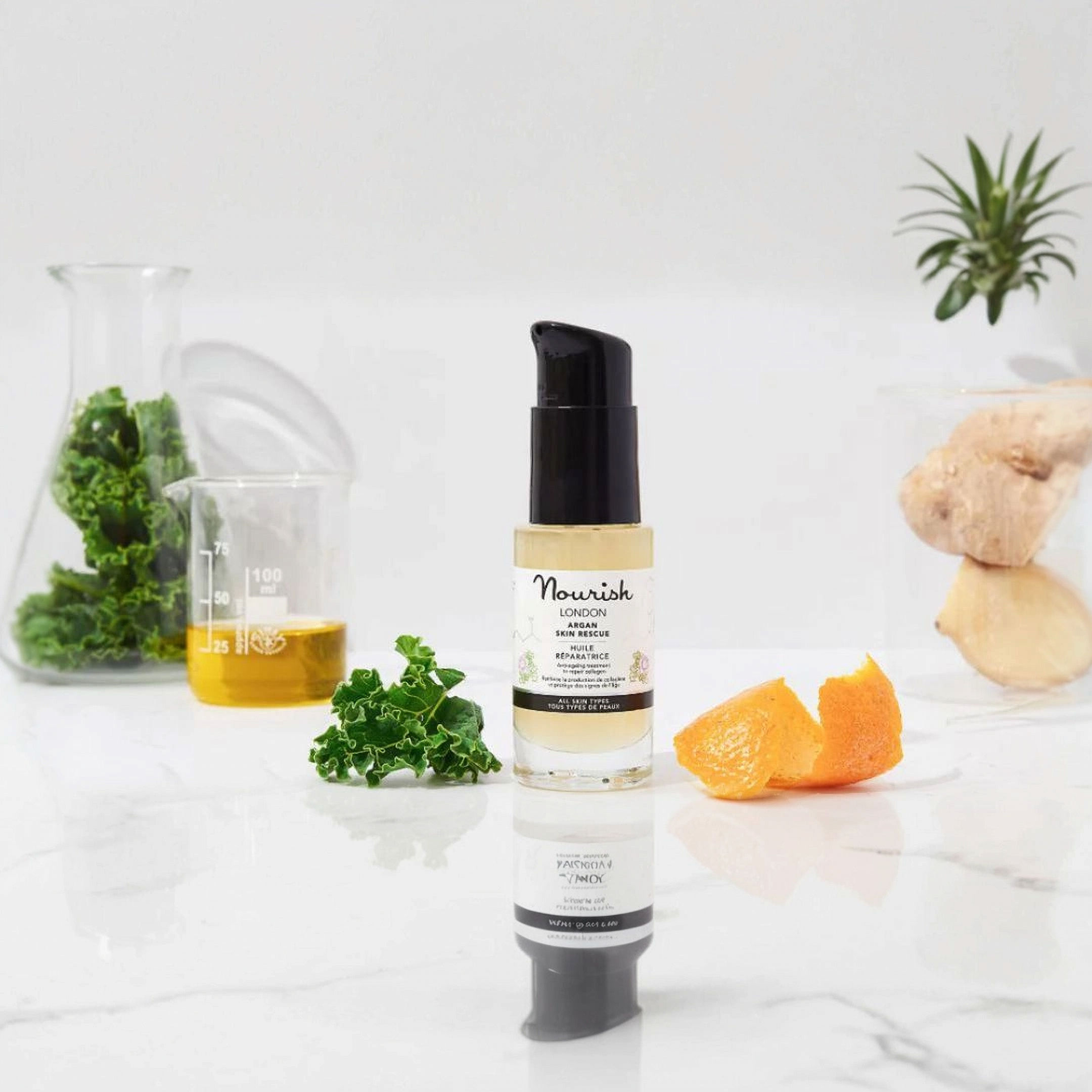 Nourish London Argan Skin Rescue Face Oil with Abyssinian & Vitamin C 30ml