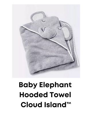 baby elephant hooded towel