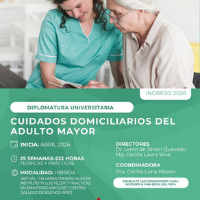 Cuidados domiciliarios del adulto mayor - Diplomatura Universitaria