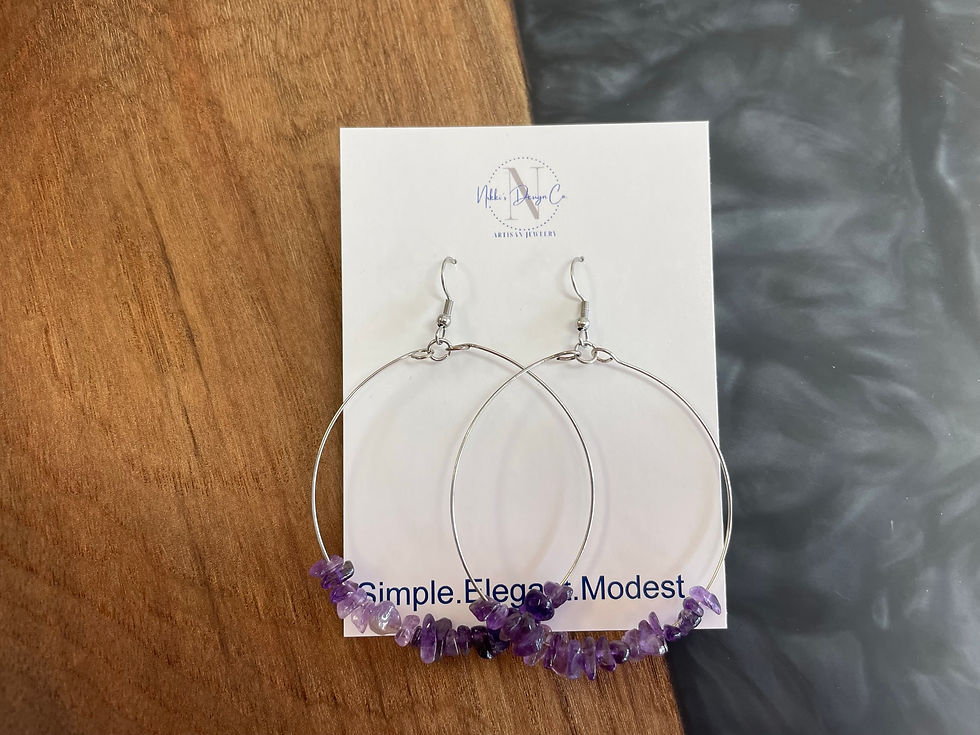 Thumbnail: NDC Charm and XL Hoop Earrings - $15