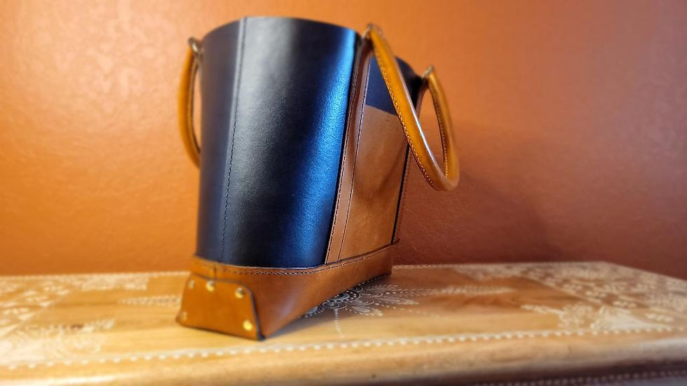 Thumbnail: Leather Bucket Tote Bag