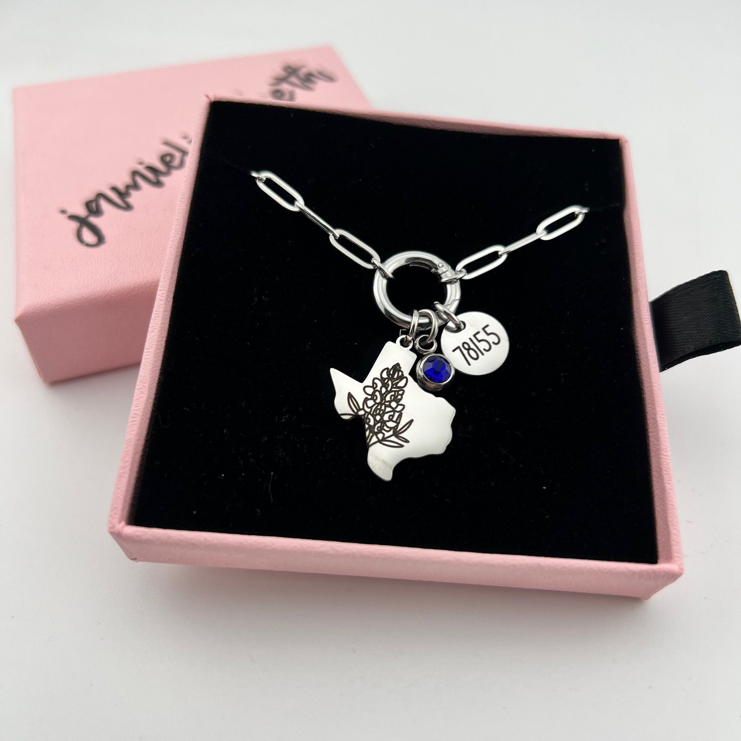 78155 Texas Bluebonnet JE Necklace