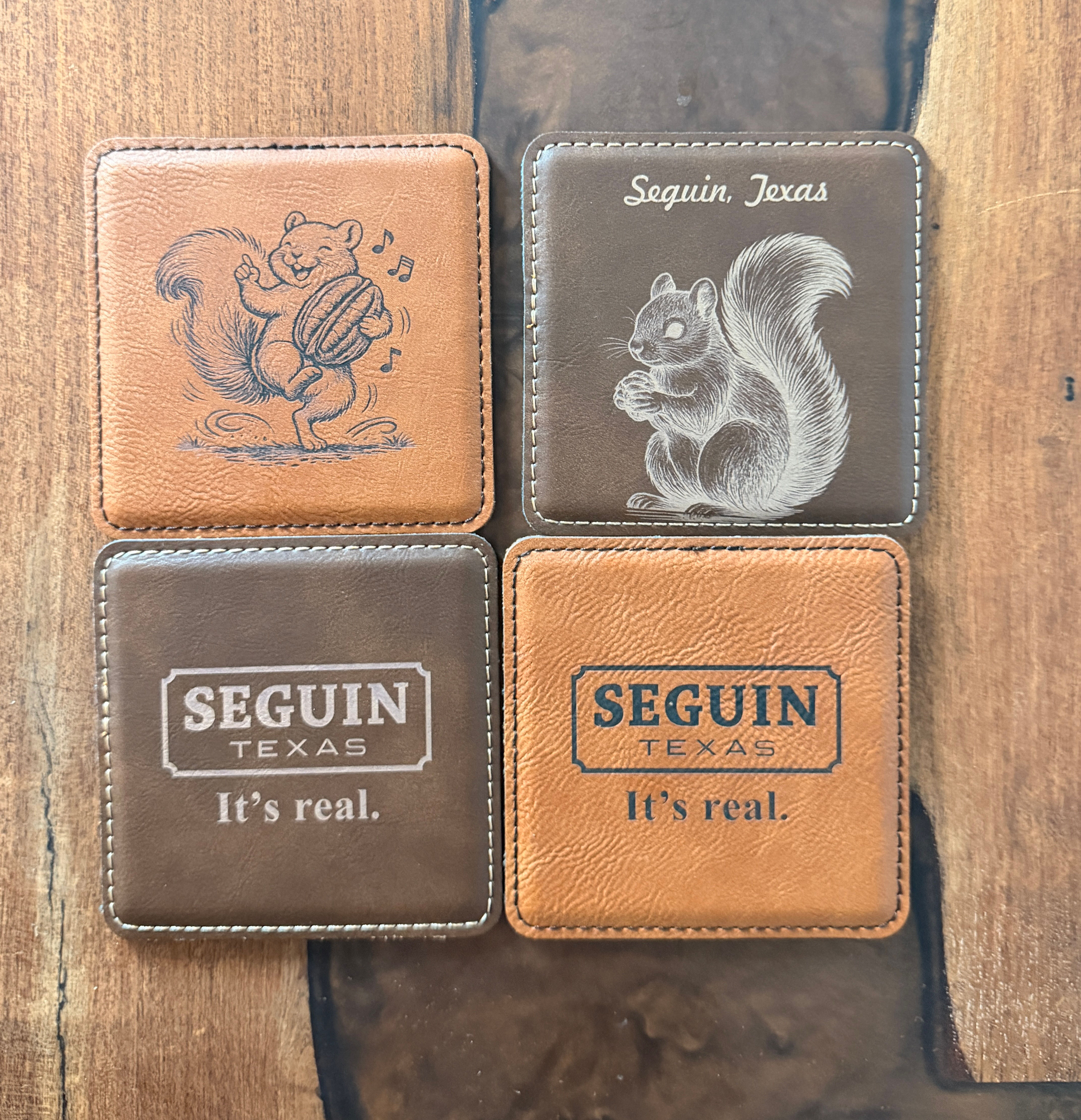Seguin Leather Coaster