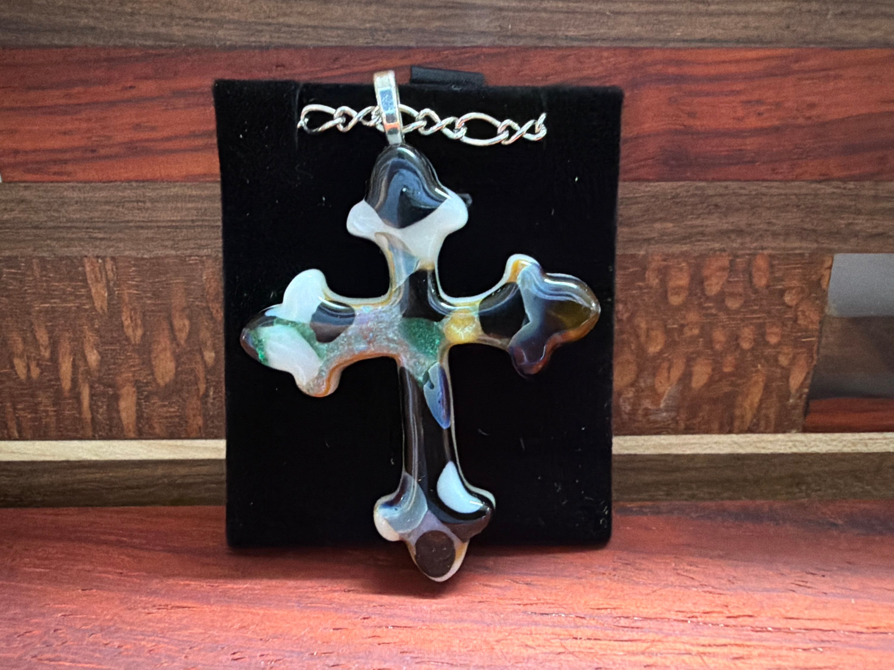 Fused Glass Necklace Large 4