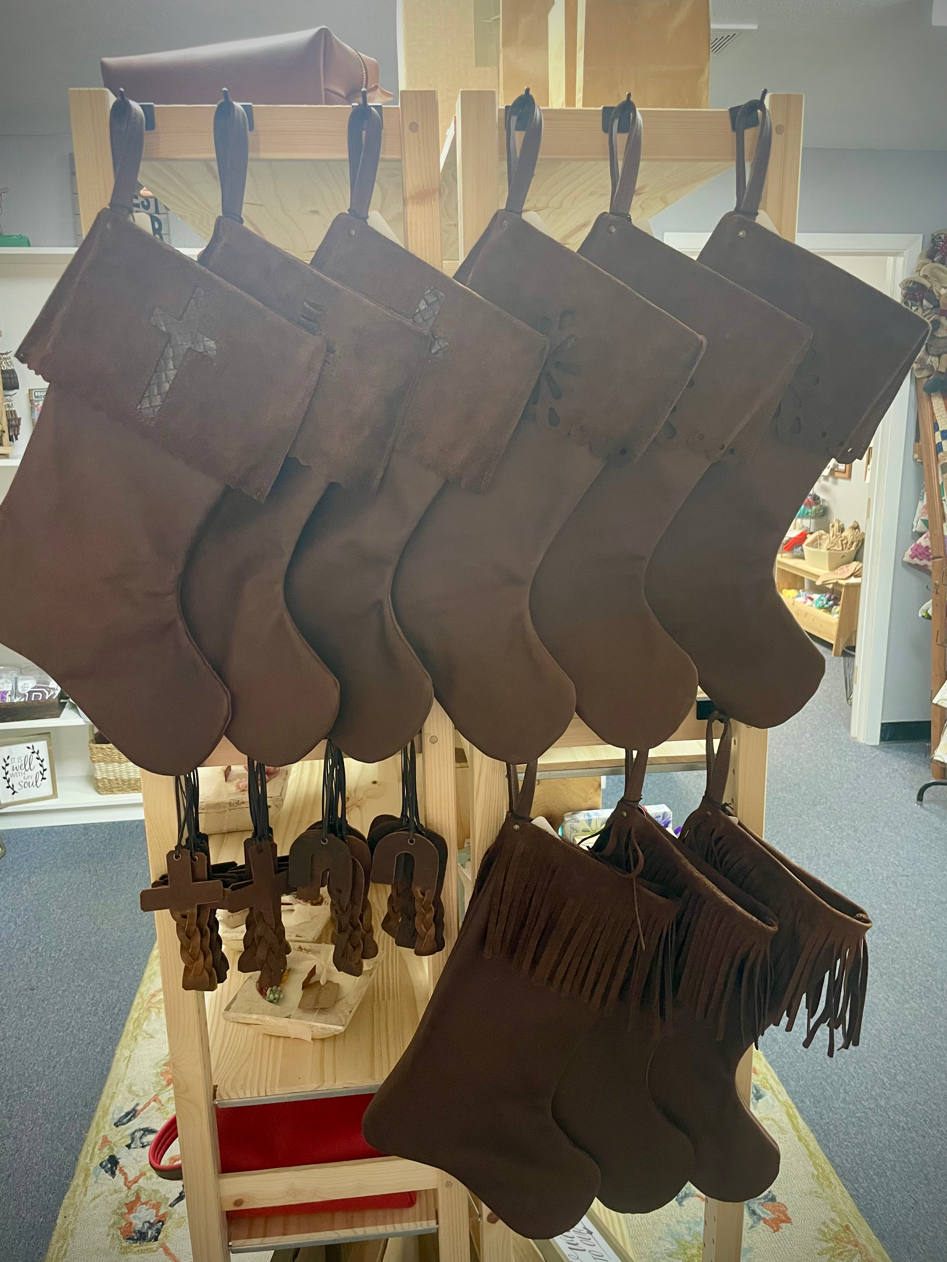 Leather Christmas Stockings