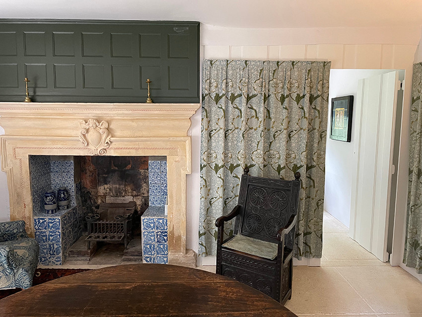 A downstairs room at Kelmscott Manor