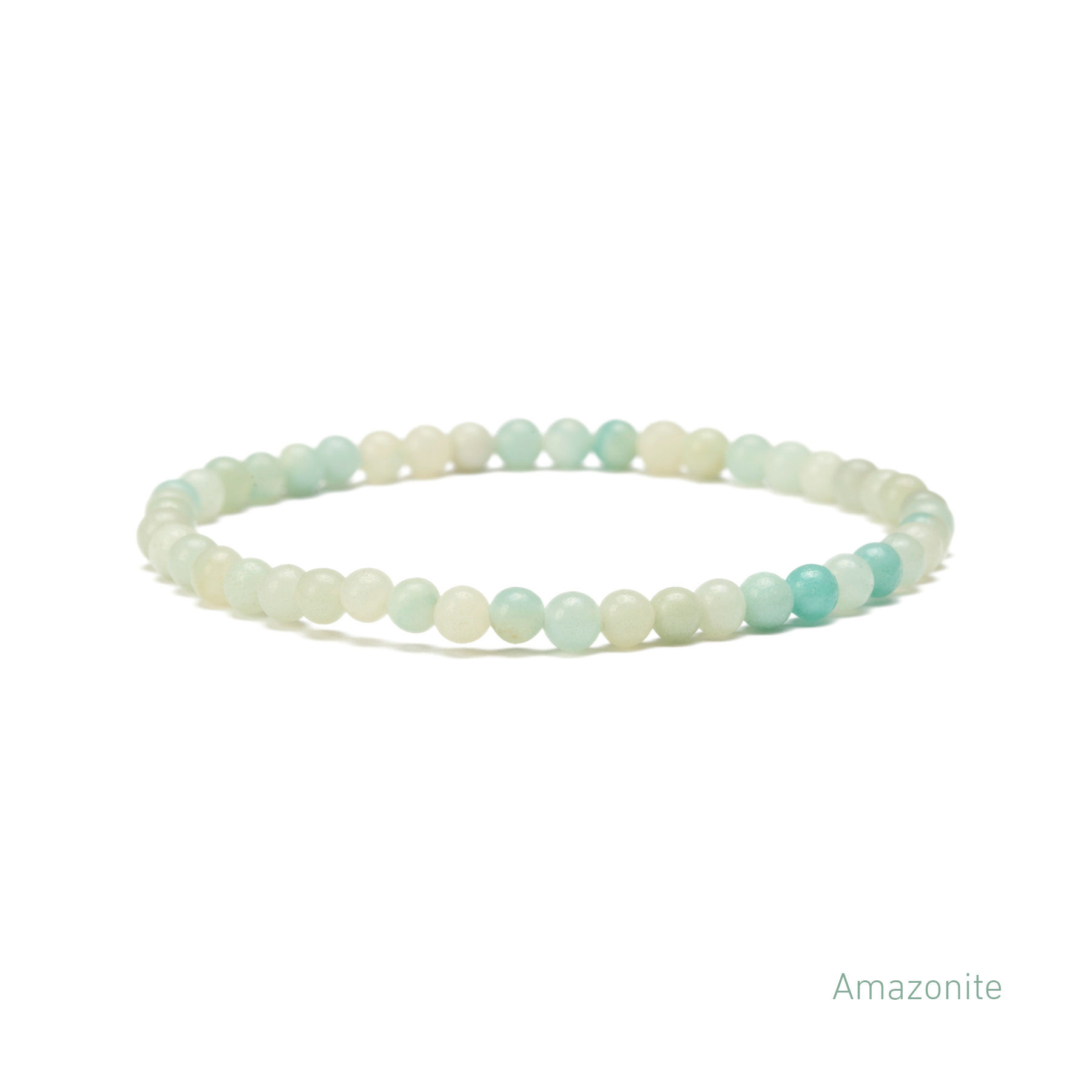 Elastic Natural Crystal Bracelet (Green & Blue Tones)