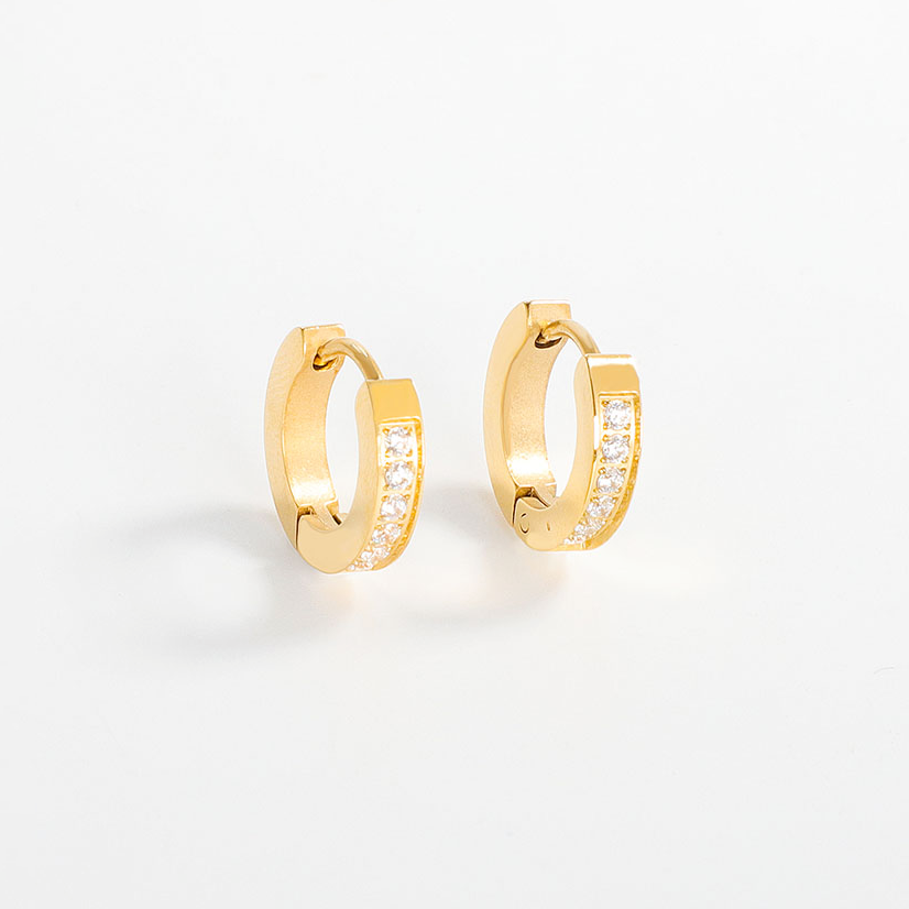 Bulked Crystal Mini Hoops