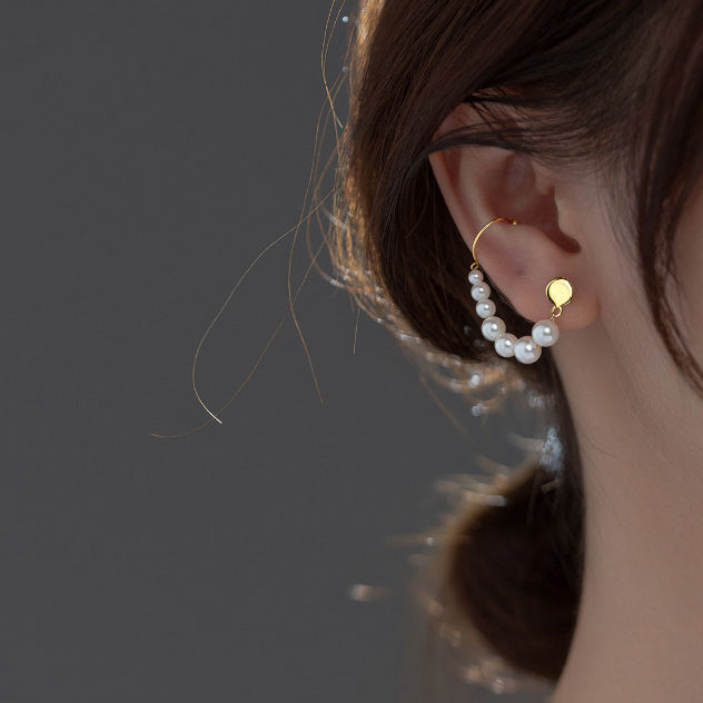 Thumbnail: Pearl Connected Cuff Studs