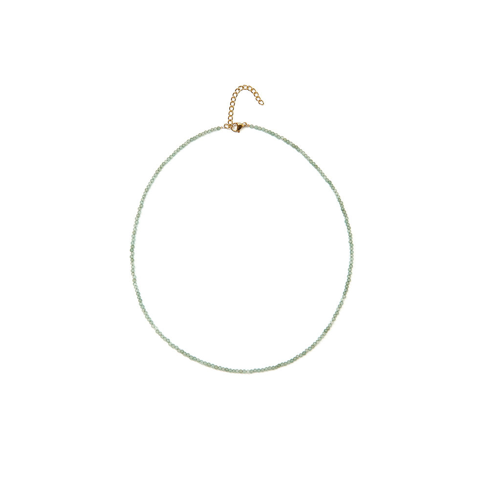 Thumbnail: Natural Crystal Necklace (Green Tones)