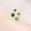 Thumbnail: Drop Down Emerald Studs