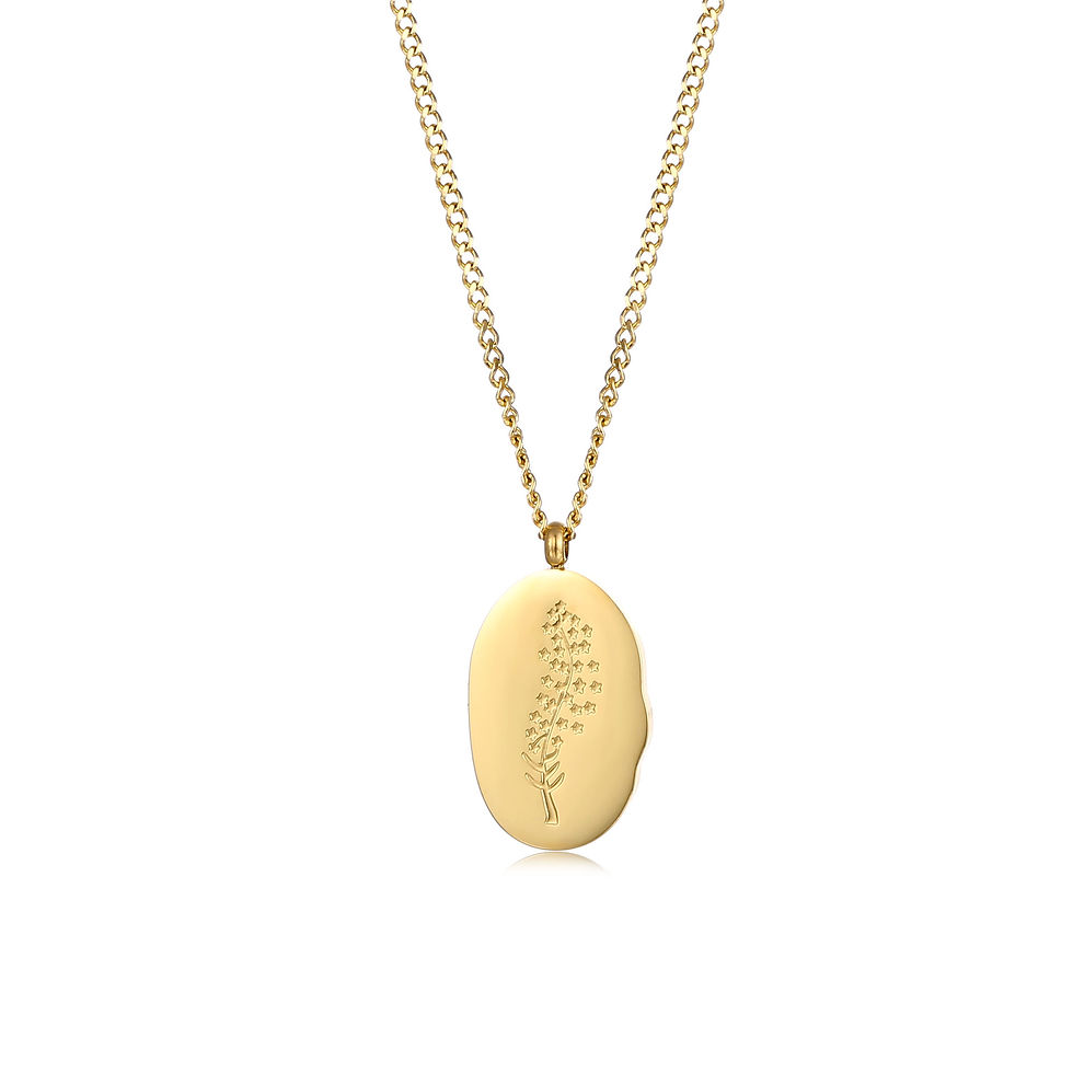 Thumbnail: Gold Birth Flower Necklace