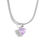 Thumbnail: Steel Birthstone Heart Necklace