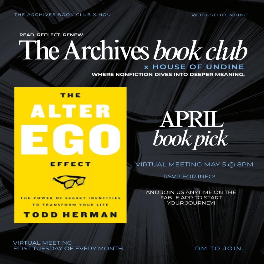 The Archives Book Club x HOU - April Book