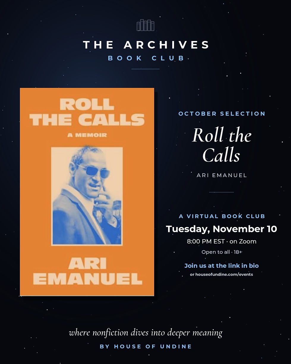 The Archives Book Club x HOU - October Book