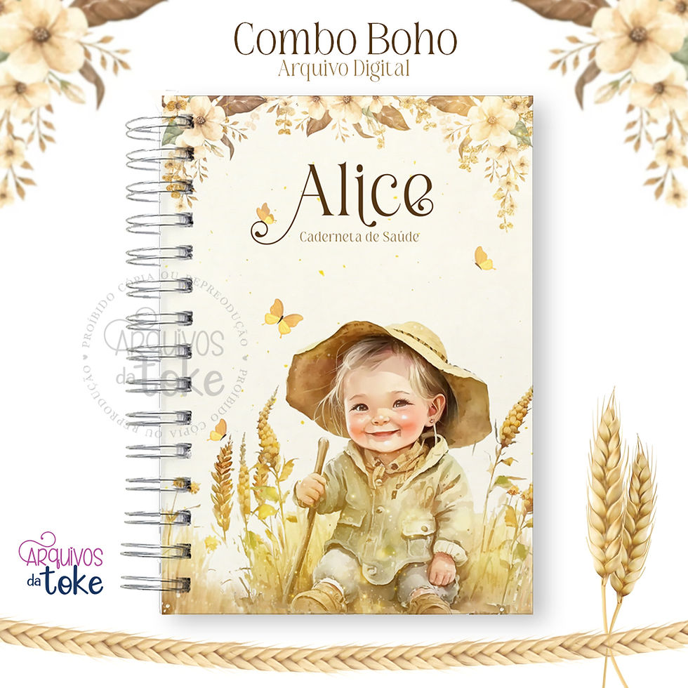 Miniatura: CADERNETA BOHO MENINA