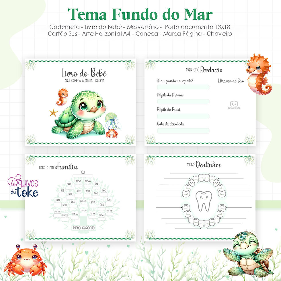 Miniatura: COMBO FUNDO DO MAR MENINO