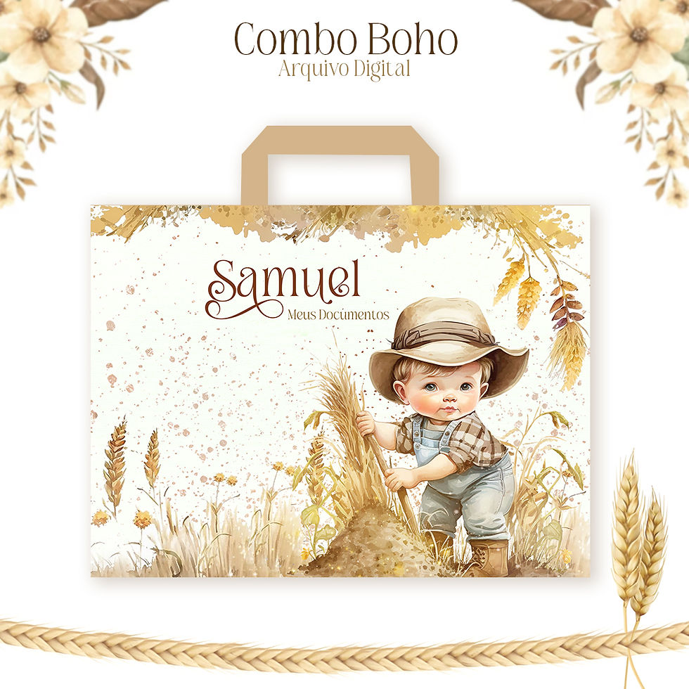 Miniatura: CADERNETA BOHO MENINO