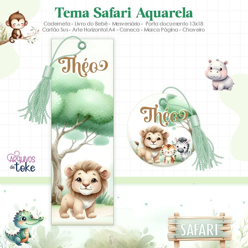 Miniatura: COMBO SAFARI AQUARELA MENINO