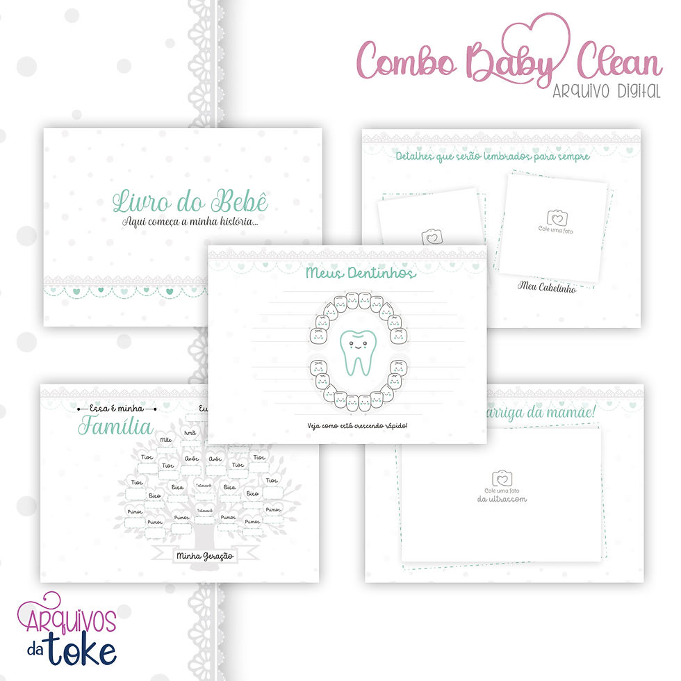 Miniatura: Livro do Bebê Clean A5 - 10 cores Horizontal e Vertical
