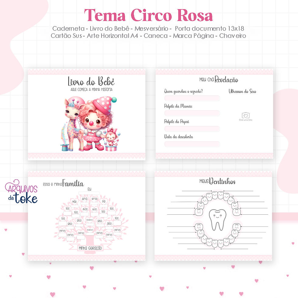 Miniatura: COMBO CIRCO ROSA MENINA